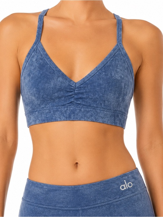 ALO Yoga Other - Alo Yoga Sunny Strappy Bra Light Support Sz XS Indigo Acid EUC